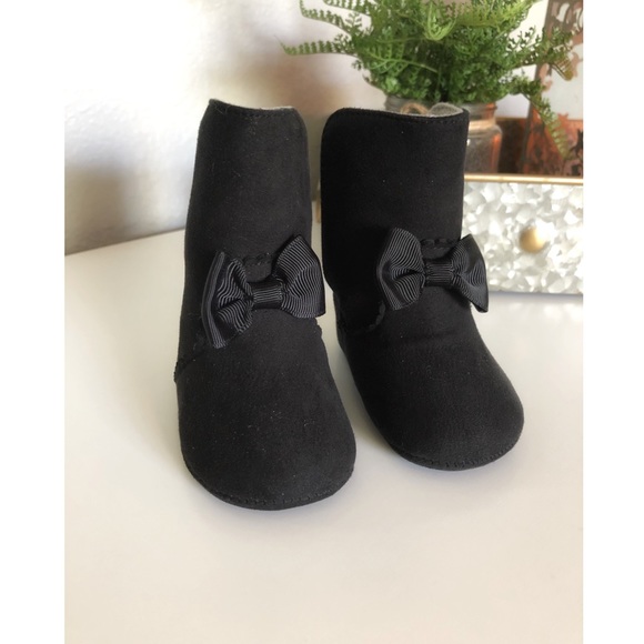 Other - Black Calf-High Baby Girl Boots